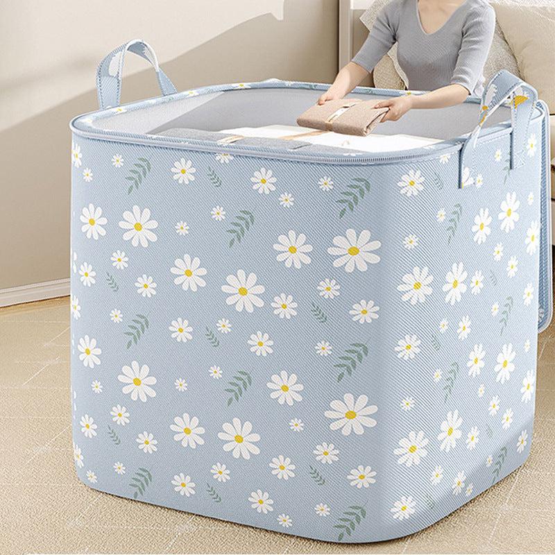 Non-woven storage bag beige daisy