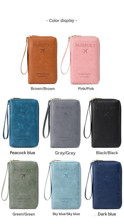 Passport organizer in black