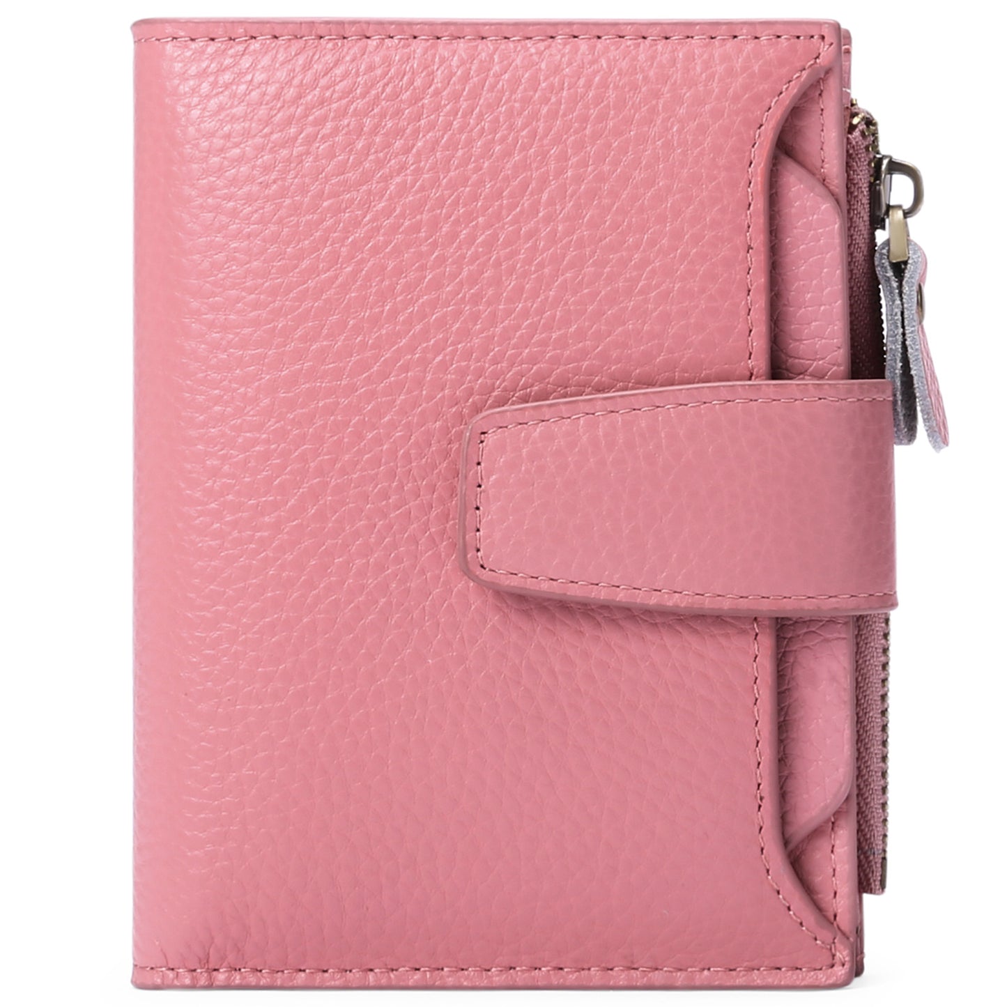 Stylish genuine leather wallet in light green