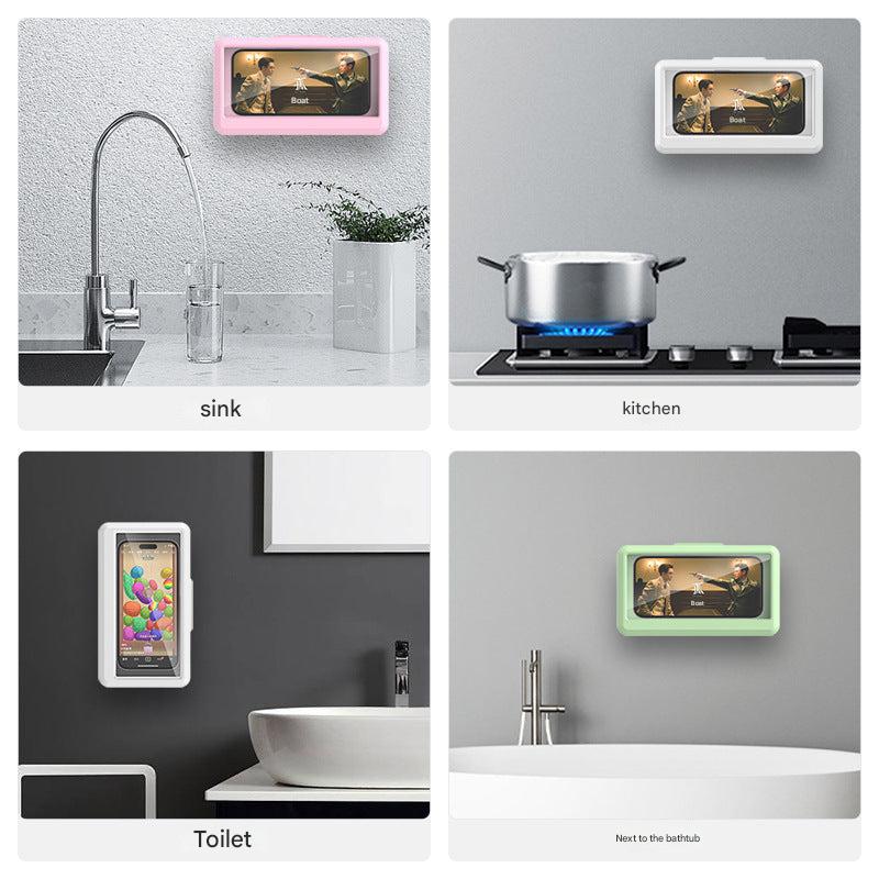 foldable shower phone holder