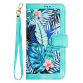 Printed leather case--green