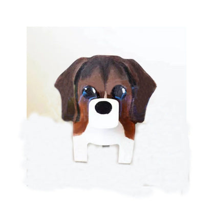 Wooden animal eyeglasses holder corgi design