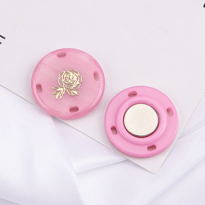 Magnetic button for curtains and shirts