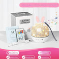 Cute Bunny Lamp (Rechargeable + Bluetooth Speaker + 6 Light Slides + Remote Control + Built-in 8 Music Tracks) (Pack of 1)