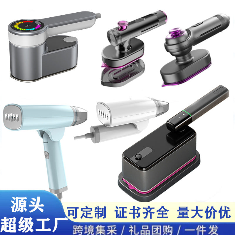 Steam iron with steam output demonstration