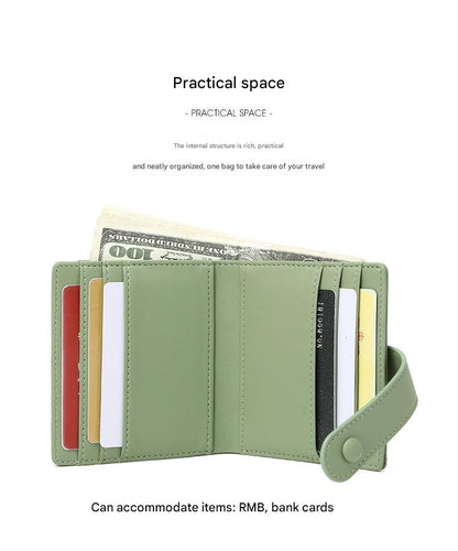 compact credit card holder in pink