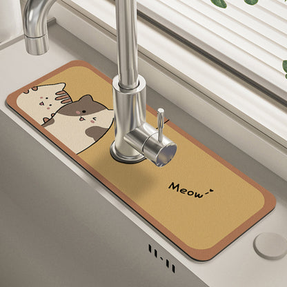 Silica Gel Water Tap Drain Mat Image 6