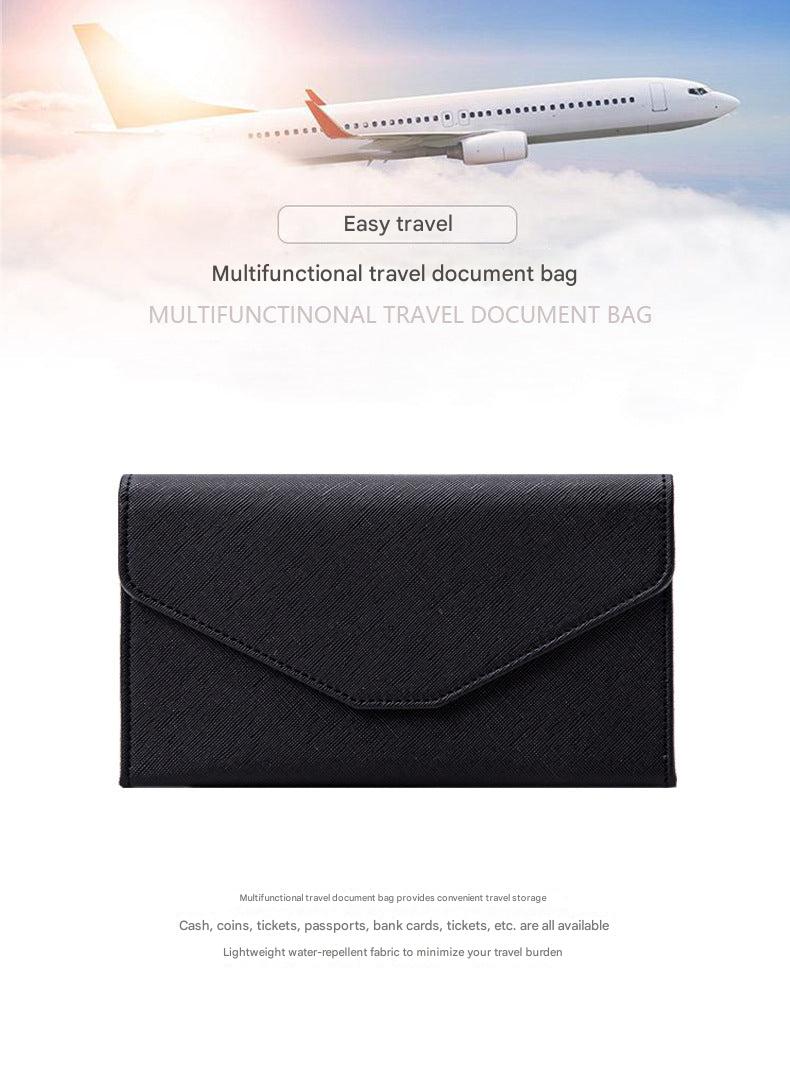RFID travel passport holder black color