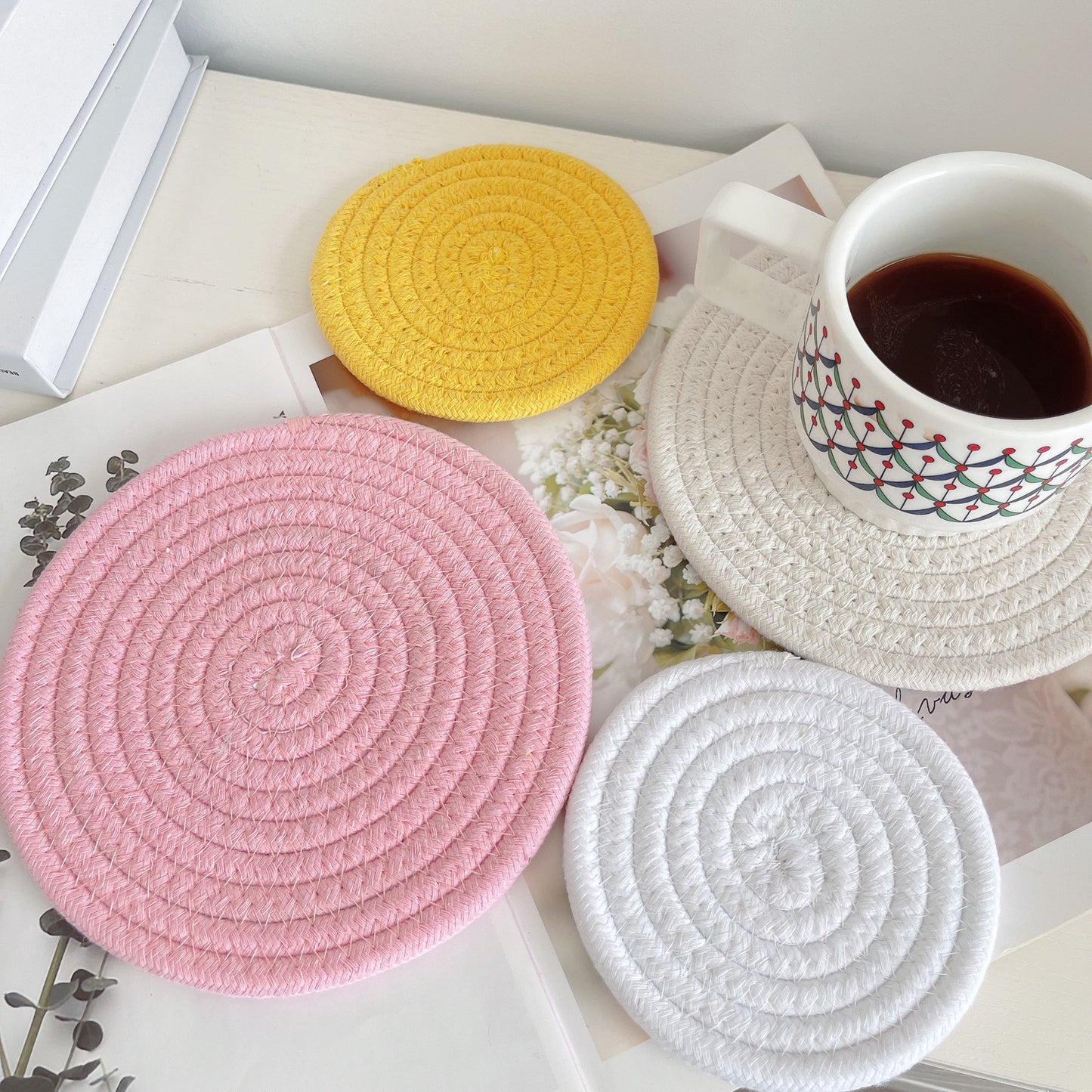Heat resistant cotton rope placemat
