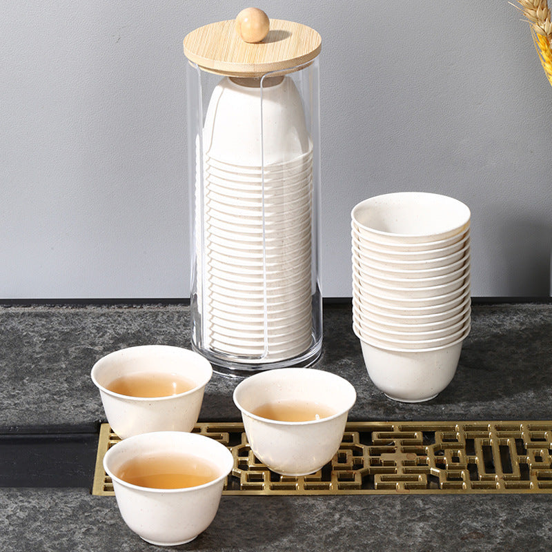Disposable rice husk tea cup image 3