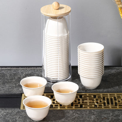Disposable rice husk tea cup image 3
