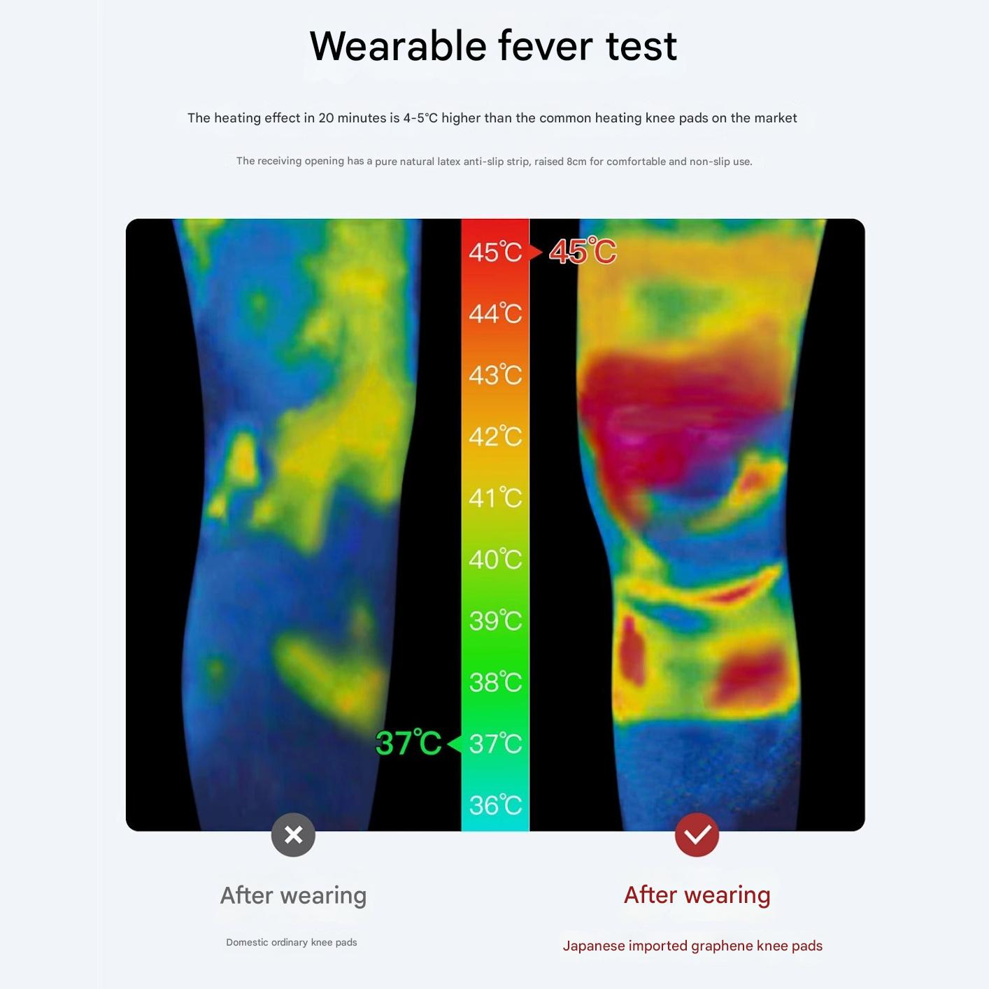 Graphene heating knee brace side view