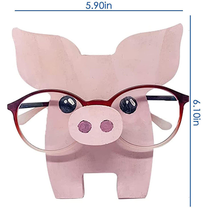 Wooden animal eyeglasses holder fox design