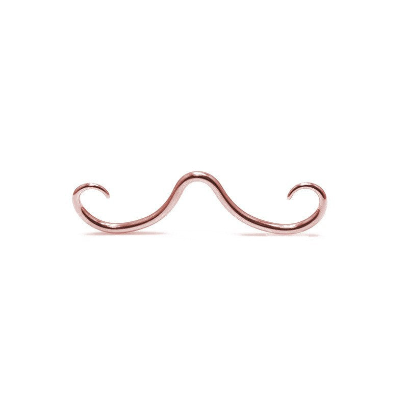 Geometric mustache design nose jewelry image 2