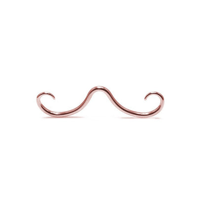 Geometric mustache design nose jewelry image 2