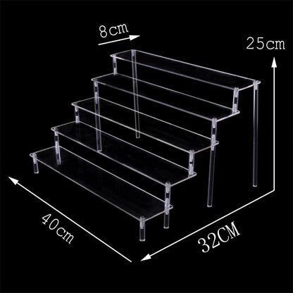 Elegant acrylic shelf with merchandise