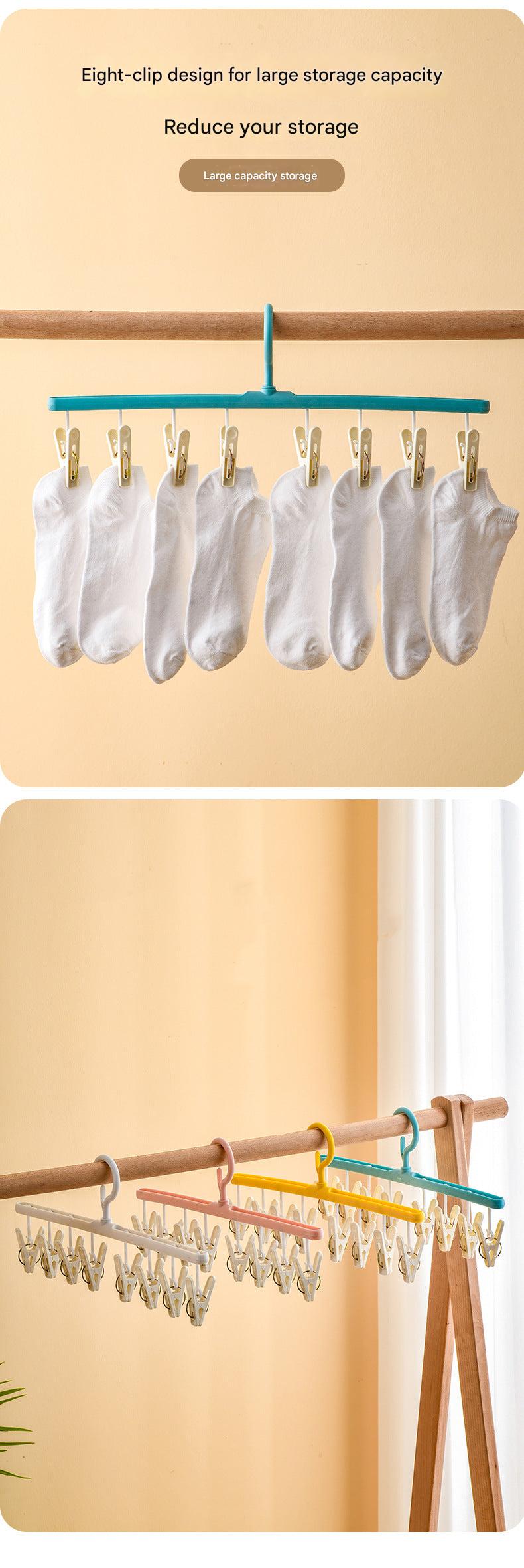 Sock drying rack with clips view 1