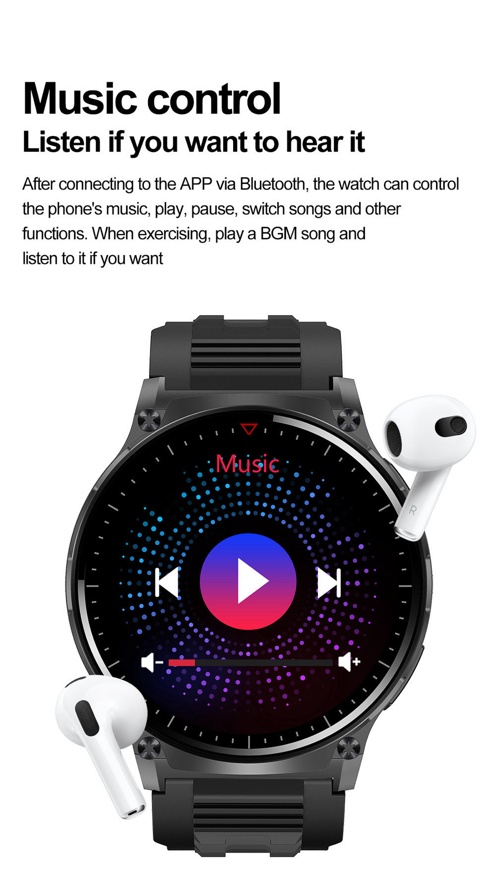 Bluetooth fitness tracker with NFC compass and health monitoring - image 1