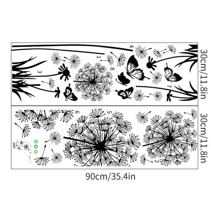 self-adhesive dandelion wall art image 1