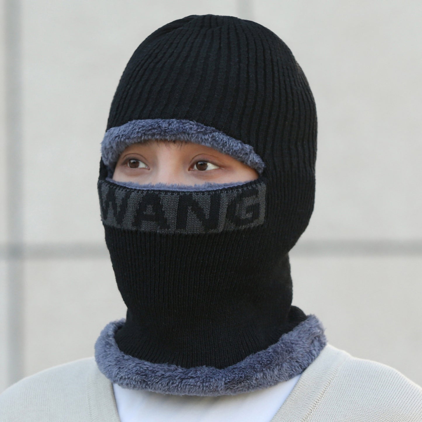 Men's winter fleece knit cap outdoor