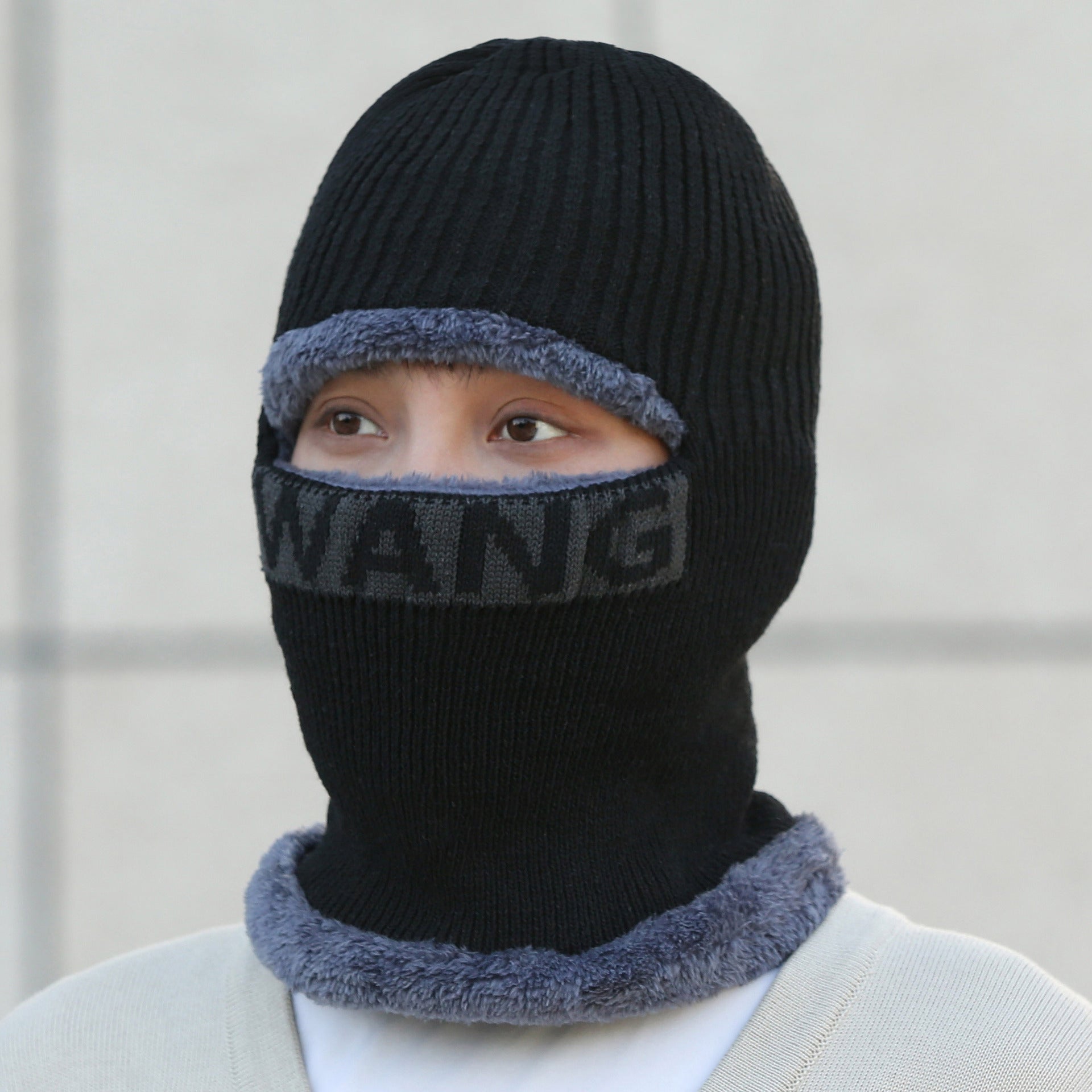 Men's winter fleece knit cap outdoor