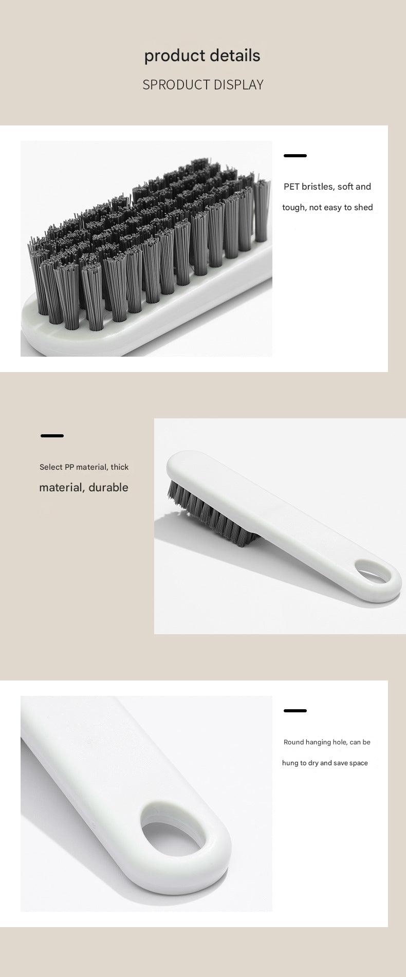 Yellow cleaning brush for laundry and shoes