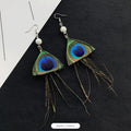 6 - White Shell Triangle Feather Tassel