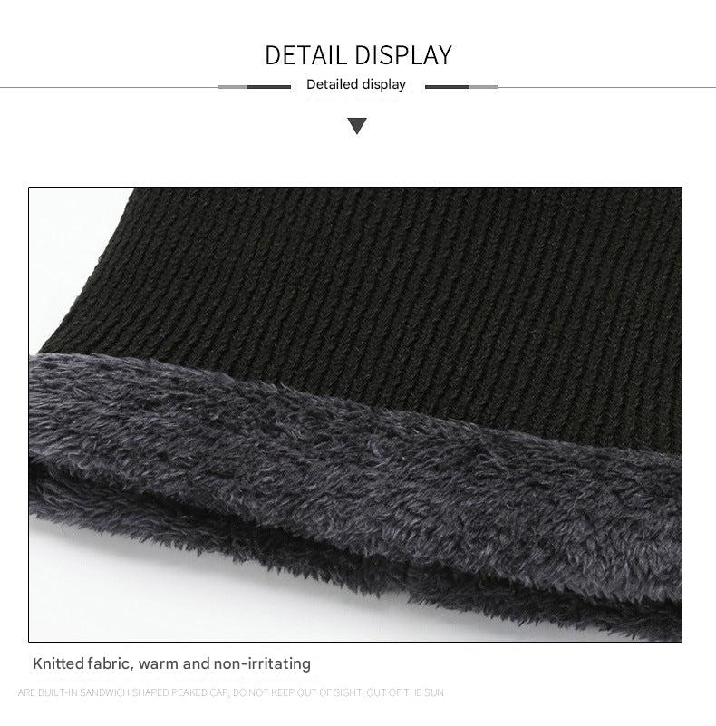 Men's winter fleece knit cap cycling