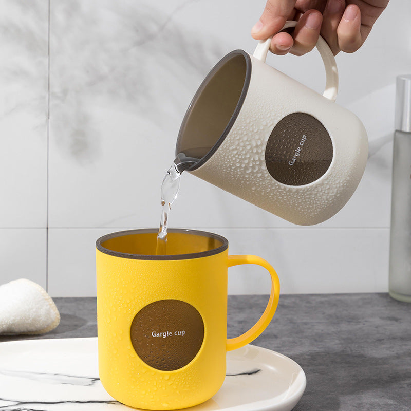 Colorful toothbrush cup with handle design for bathroom