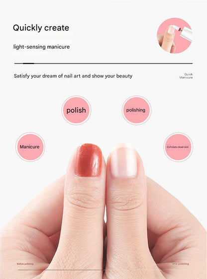 Portable nail polishing device