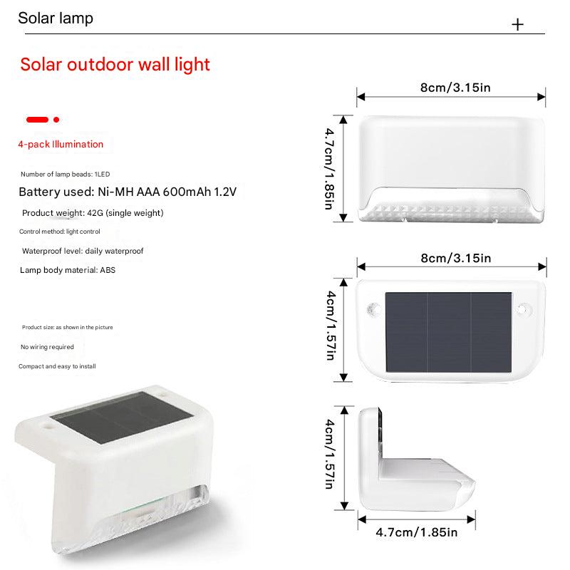 Solar powered railing lights for gardens