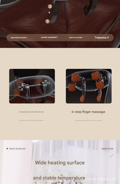 Rechargeable shoulder massager in beige
