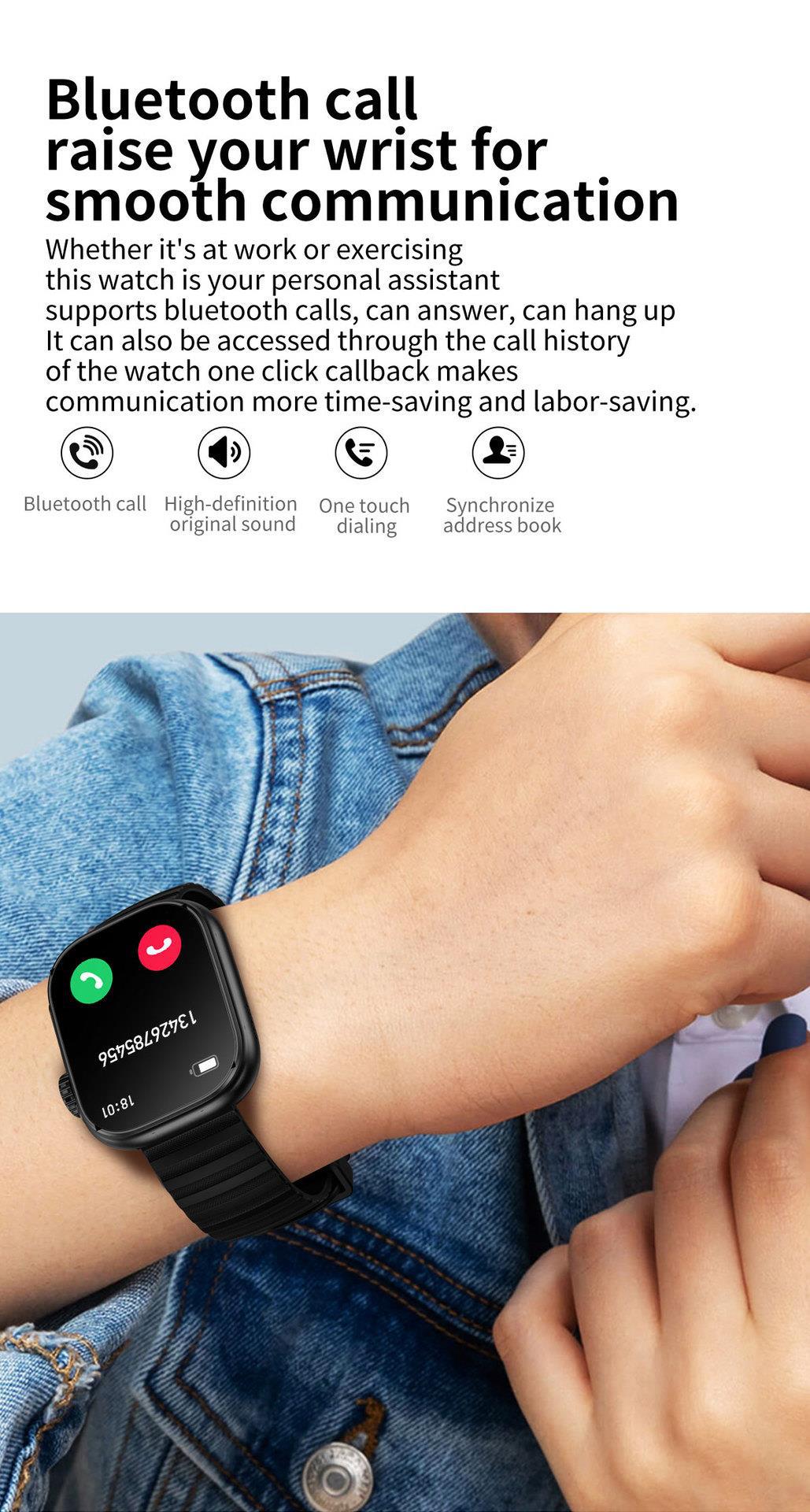 Smartwatch in pink color option