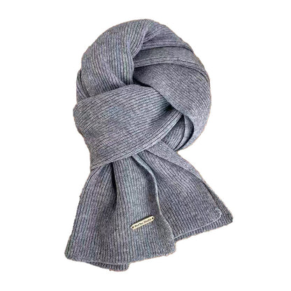 Stylish knitted scarf khaki