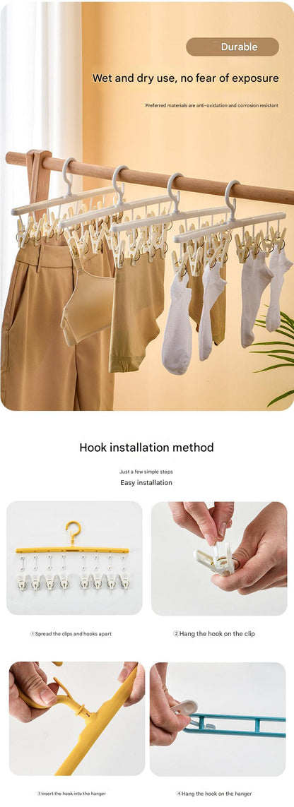 Multi-functional sock drying rack view 2