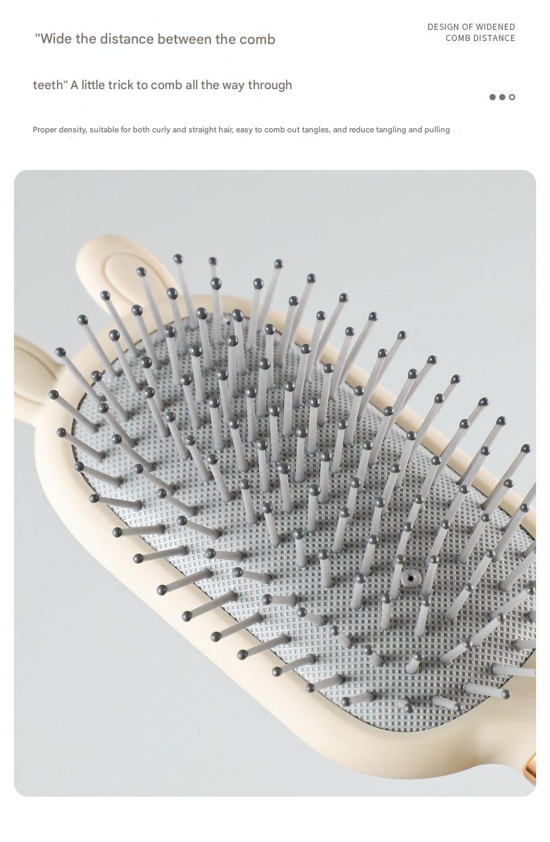 Close up of anti-static hair brush
