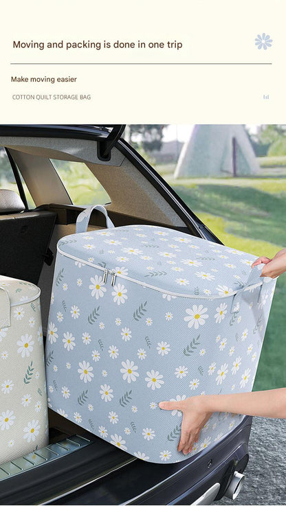 Non-woven storage bag blue daisy