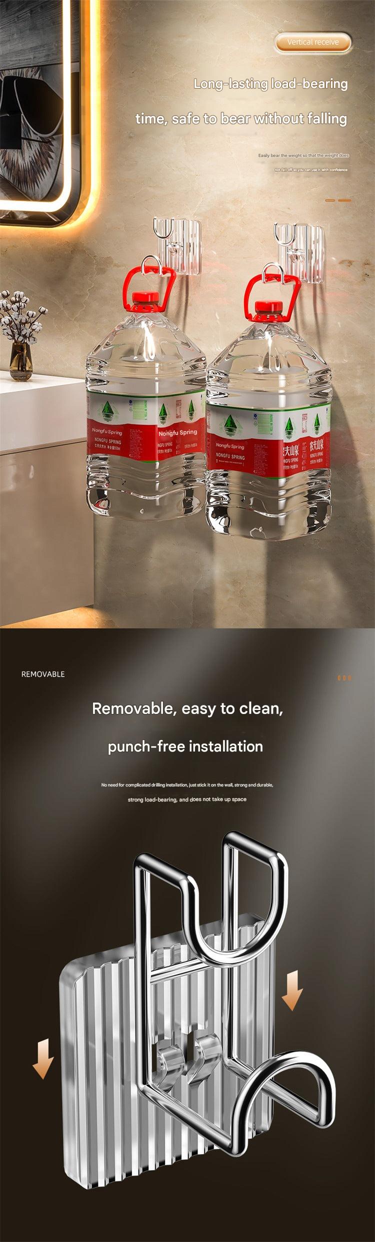 Durable washbasin hook in white image 3