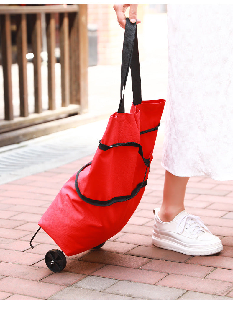 Foldable grocery shopping cart