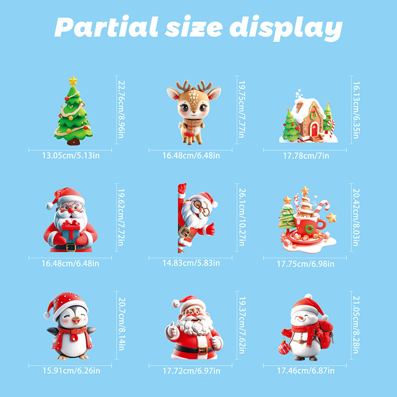 Snowman static cling window decal