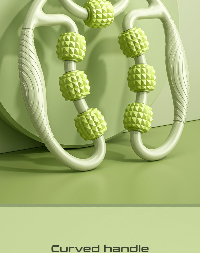 Leg massager on yoga mat