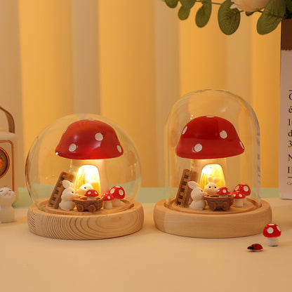Mushroom rabbit night light image 1