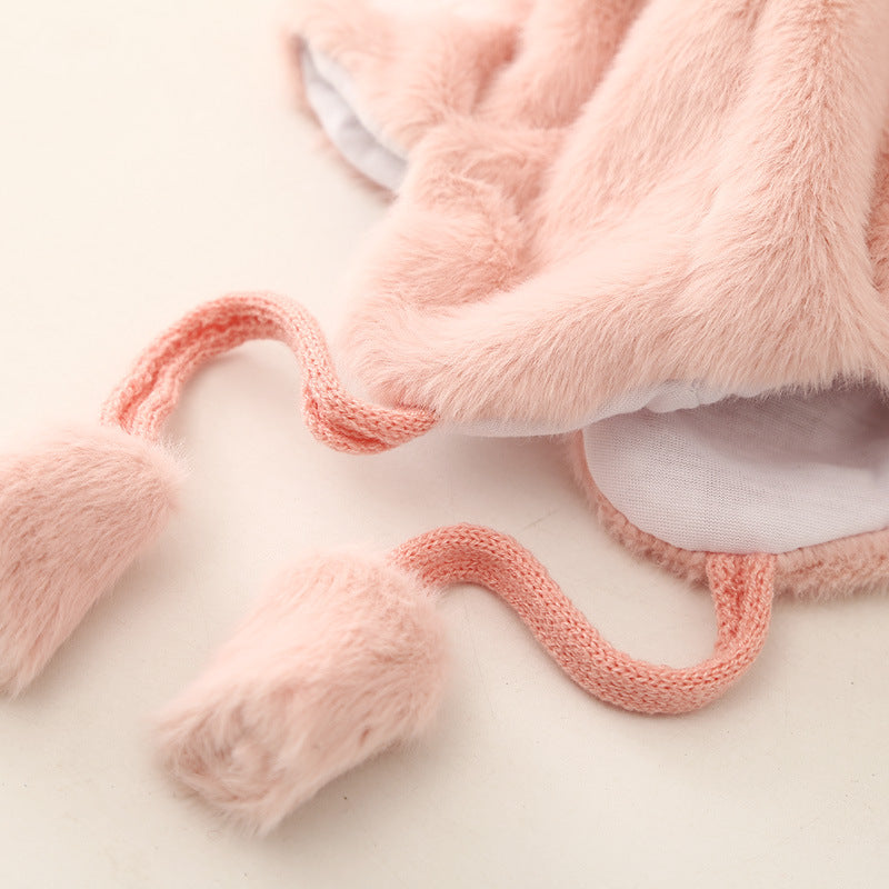 Cozy Plush Baby Hat Side View