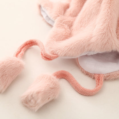 Cozy Plush Baby Hat Side View
