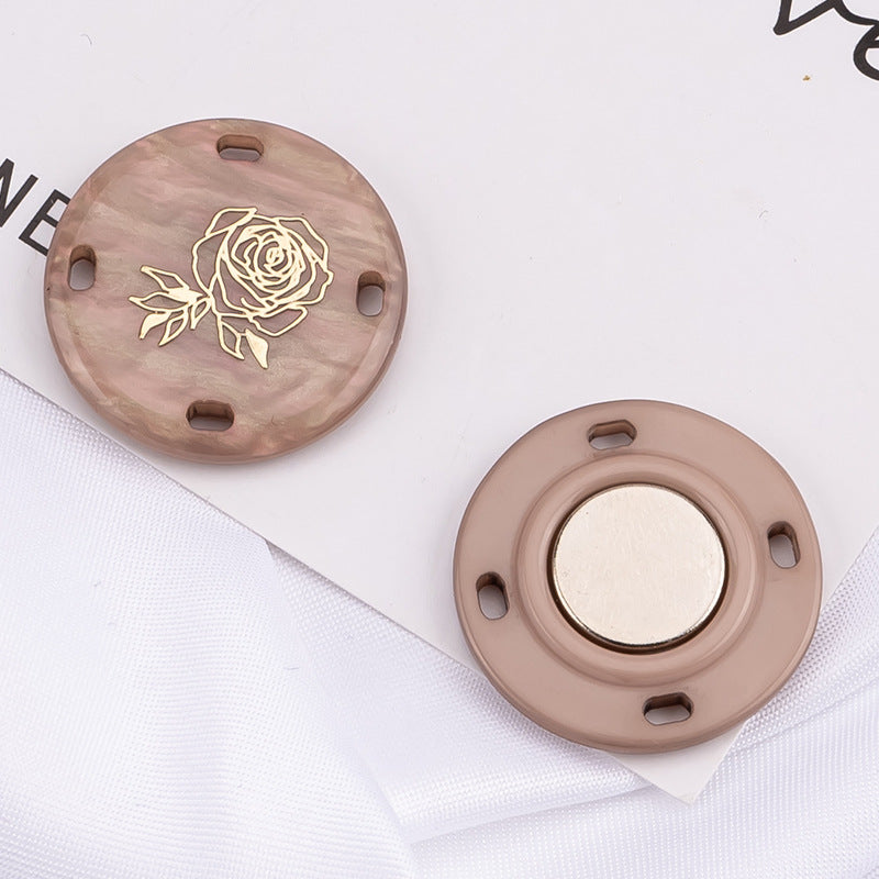 Detachable magnetic closure button