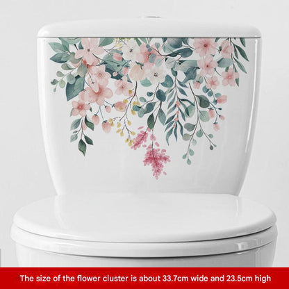 Floral toilet lid sticker design 8