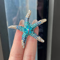 XZ0178-1 Starfish Brooch - Blue