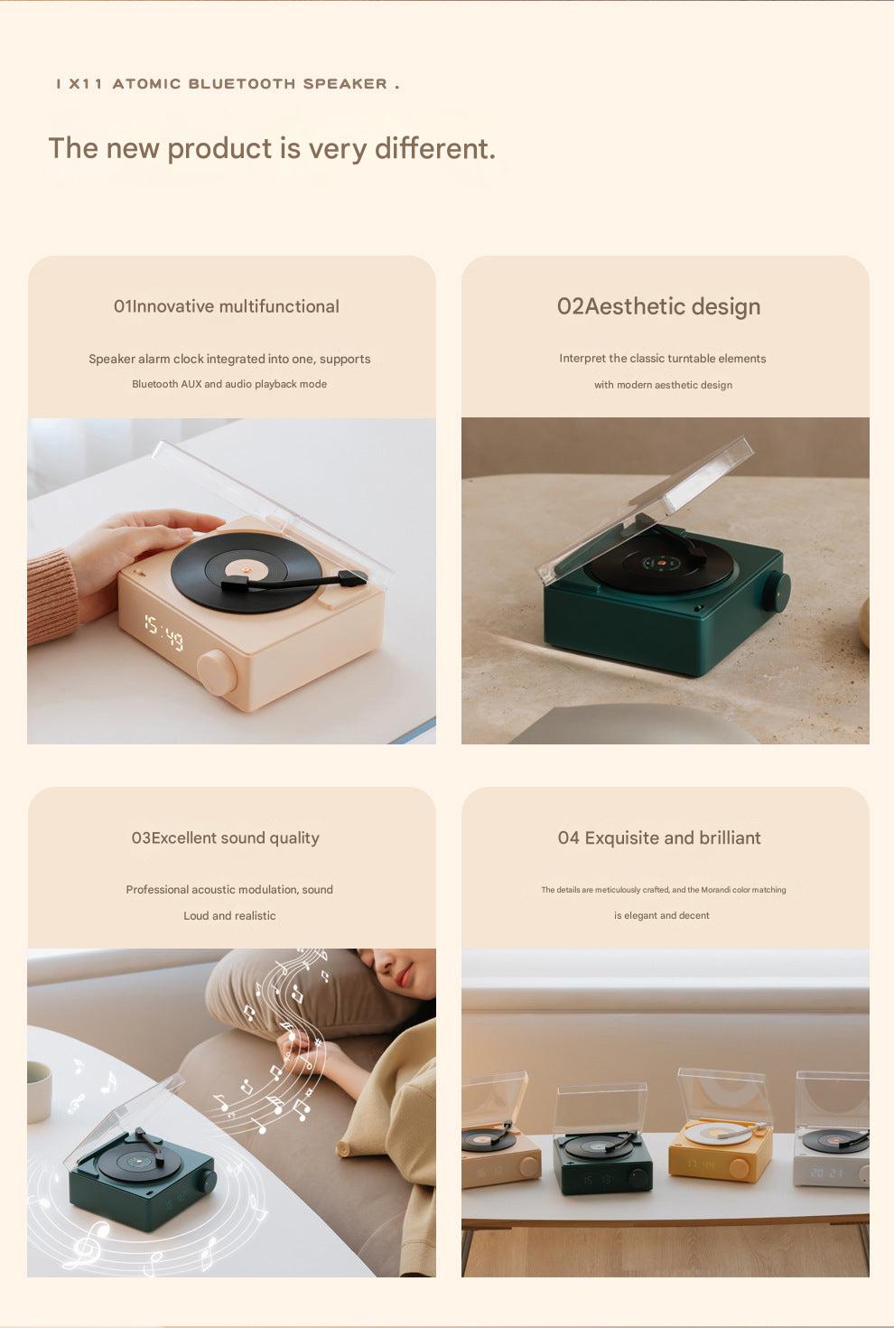 Retro Bluetooth Clock Speaker Image 9