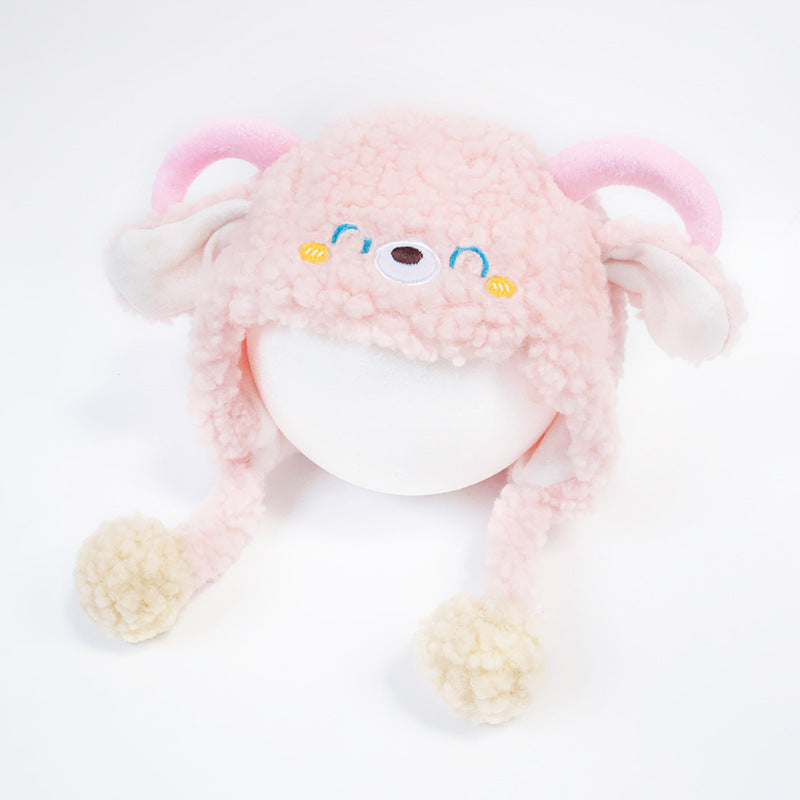 Cute plush baby winter beanie hat 1