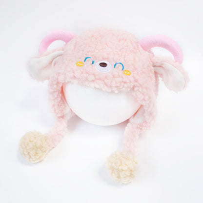 Cute plush baby winter beanie hat 1